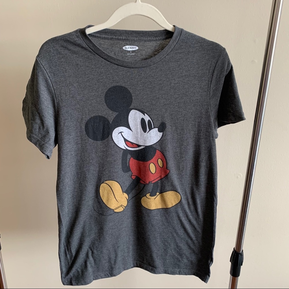 3/$20 Old Navy Gray Mickey Mouse Graphic Tee - Picture 6 of 7